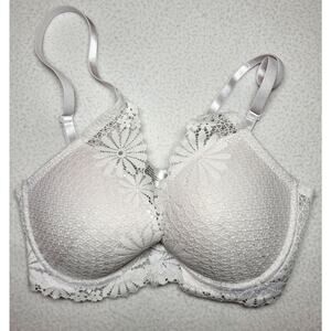 Laura Ashley Bra White Lace 34B Underwire Coquette Romantic Soft Girl
